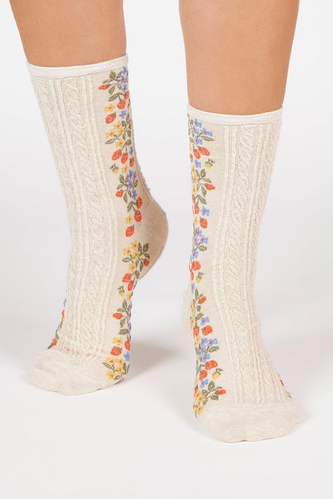 - Measurements: 1. Length: 33cm- Materials: 75% combed cotton, 15% spandex, 10% polyester- Thickness: Moderate- Sheerness: None- Stretch: Low- Lining: None- Care: Gentle wash cold and dry in shade Strawberry Socks, London Free, Cute Socks, Buy Now Pay Later, Combed Cotton, Buy Now, Cute Outfits, Socks, London