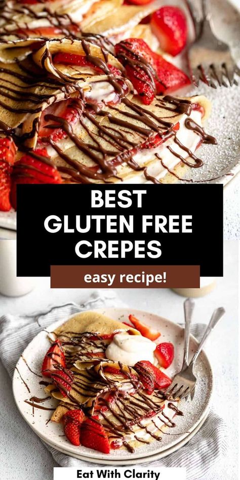 Gluten Free Crepes Recipe, Gluten Free Crepes, Crepes Recipe, Gluten Free Waffles, Gluten Free Tortillas, Gluten Free Biscuits, French Crepes, Gluten Free Pancakes, Crepe Recipes