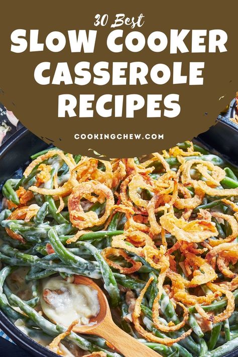 30 Best Slow Cooker Casserole Recipes: Effortless Meal Ideas! Slow Cooker Casserole Recipes, Thanksgiving Slow Cooker Recipes, Slow Cooker Vegetable Recipes, Slow Cooker Chicken Casserole, Casserole Crockpot Recipes, Casserole Ideas, Warm Meals, Vegetable Casserole Recipes, Slow Cooker Casserole