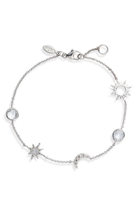 Our Sterling Silver Charm Bracelets are, without a doubt, our best designs. Wearing this type of jewelry can make you look phenomenal and empowered. #charms #charmsbracelet #silvercharmbracelet #planetcharms Celestial Bracelet, Infinity Charm Bracelet, Silver Bracelet For Women, Shoot For The Moon, Leather Charm Bracelets, Station Bracelet, Bracelet Set Silver, Moon Bracelet, Moon And Sun