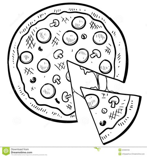 Pizza Food Vector - Download From Over 59 Million High Quality Stock Photos, Images, Vectors. Sign up for FREE today. Image: 24464155 Pizza Slice Drawing, Pizza Coloring Page, Pizza Tattoo, Pizza Drawing, Pizza Vector, Pizza Art, Парные Тату, Small Drawings, Vector Sketch