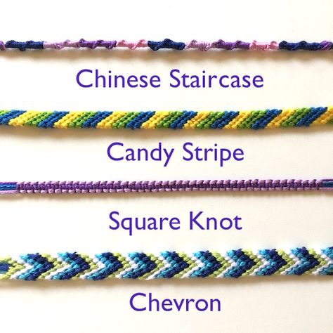 How To Do A Friendship Bracelet, Friendship Bracelet Patterns Square Knot, Cotton Floss Bracelets, Making A Friendship Bracelet, Different Friendship Bracelets, Bracelet Made Of Thread, Bracelet Making For Beginners, Square Knot Bracelet Pattern, Friendship Bracelet Square Knot