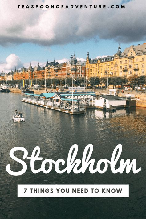 Heading to Stockholm, Sweden? Here are the 7 things you need to know before you visit Stockholm! #stockholm #sweden #travel #traveltips Things To Do In Stockholm, Travel Restaurant, Stockholm Travel, Visit Stockholm, Travel Flight, Visit Sweden, Prague Travel, Sweden Travel, Scandinavia Travel