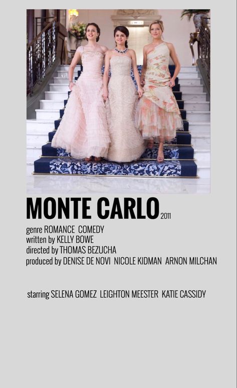 Monte Carlo Movie, Selena Gomez Movies, Scrapbook Disney, Most Paused Movie Scenes, Iconic Movie Posters, Girly Movies, Film Posters Minimalist, Wall Collage Kit, Summer Movie