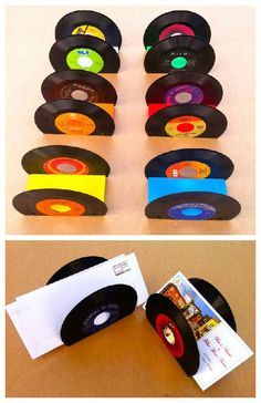 Vinyl Records Crafts, Vinyl Record Projects, Record Diy, Vinyl Records Diy, Vinyl Record Crafts, Desk File, Record Crafts, Old Vinyl Records, Vinyl Record Art