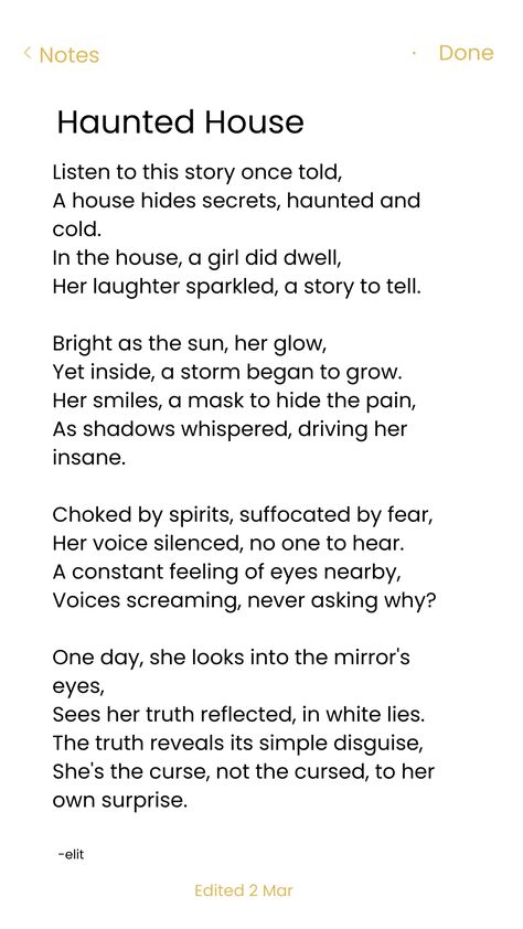 Listen to this story once told,  of the Haunted house where past lies beneath dark skies.  a poetry on trauma Haunted House Stories, A Haunted House, House Names, Halloween Haunted Houses, Book Writing, Book Writing Tips, Dark Skies, Halloween Haunt, Haunted House