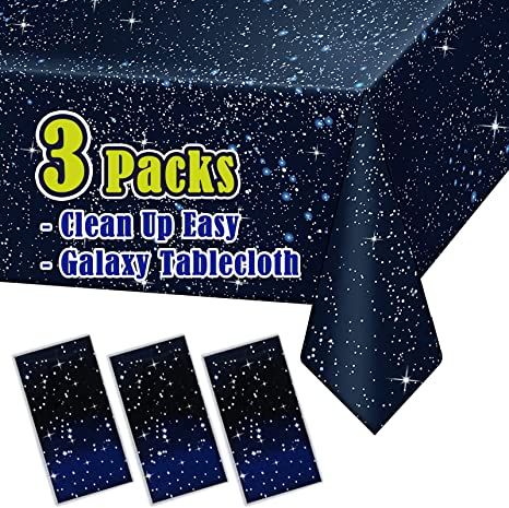 Amazon.com: 3 Packs - Space Tablecloth, Galaxy Themed Plastic Table Cover, Disposable Plastic Star Party Table Cover, 54’’ x 108’’, Fit for 8 Ft Table, for Birthday Home Decoration : Home & Kitchen 8 Ft Table, Space Party Decorations, Star Wars Theme Party, Plastic Table Cover, Space Theme Party, Outer Space Party, Plastic Table Covers, Plastic Table, Space Party