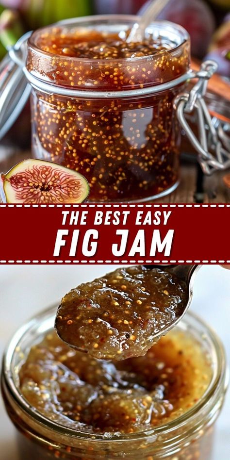 The Best Easy Fig Jam Diy Fig Jam, Fig Jelly Recipe, Easy Jelly Recipes, Dried Fig Jam Recipe, Christmas Jam Recipes, Holiday Jam, Fig Jelly, Fig Preserves Recipe, Homemade Fig Newtons