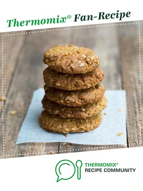 Anzac Biscuits by Thermomix Diva. A Thermomix <sup>®</sup> recipe in the category Baking - sweet on www.recipecommunity.com.au, the Thermomix <sup>®</sup> Community. Tm6 Recipes, Thermomix Healthy, Thermomix Recipes Healthy, Thermomix Baking, Anzac Biscuits, Thermomix Desserts, Kitchen Machine, Recipe Community, Golden Syrup