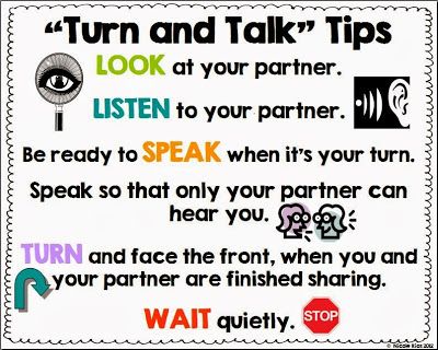 Partner Talk, Turn And Talk, Teaching Language, Responsive Classroom, Classroom Procedures, Classroom Behavior Management, Whole Brain Teaching, Classroom Behavior, Readers Workshop