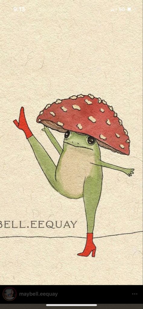 Frog Mushroom Drawing, Frog Man Drawing, Frog And Mushroom Drawing, Mushroom Frog Drawing, Frog And Mushroom, Mushroom Man Drawing, Mushroom Frog, Frog Sketch Aesthetic, Frog Painting Ideas