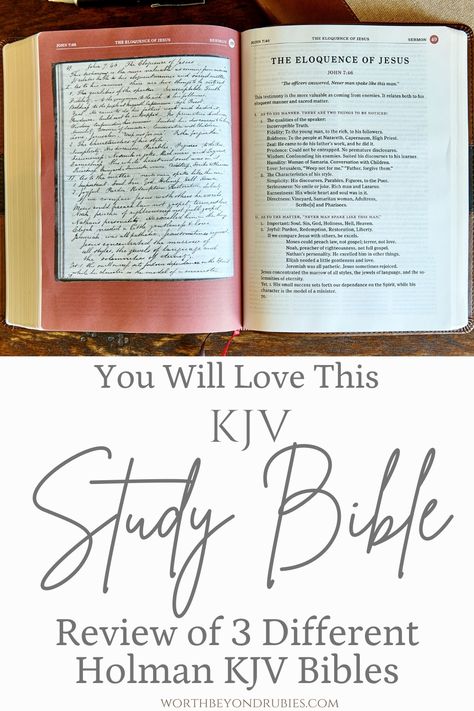 If you love the King James Version of the Bible then you will want to check out this post! Here I review 3 different versions (the KJV Study Bible, the Ultrathin Reference Bible and the One Big Story Children's Bible) and share my thoughts about them with you! Kjv Bible Study, Nkjv Study Bible, Kjv Study Bible, Bible Summary, Chronological Bible, Attributes Of God, Bible Study Printables, Bible Printables, Bible Study Plans