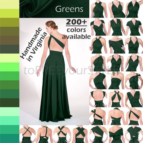 ONE dress, MANY ways to wear it!  Design YOUR ideal convertible infinity dresses, tops, and more (all with FREE SHIPPING within the US)!. ► CUSTOM hand-made to YOUR measurements for the best fit possible with a flexible fit for weight fluctuations (from child sizes up to a 70” bust).