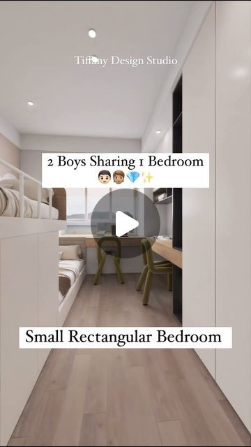 Bedroom Ideas For Small Rooms Two Beds, 2 Boys Sharing Bedroom Ideas, Small Studio Room Ideas, Small Room Kids Shared Bedrooms, Small Room Design For 2 People, Small Room Space Saving Ideas, Small Room For 2 Kids, Small Bedroom For 2 Kids, Kids Bedroom Designs Small Room