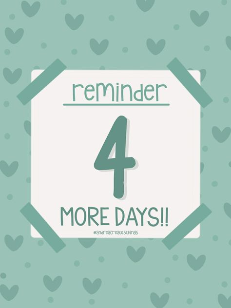 4 More Days Countdown, Brand Birthday Campaign Ideas, 4days To Go Countdown, Launch Day Instagram Post, 4 Days To Go Countdown, Launch Teaser, Reminder Post, Teaser Campaign, 4 More Days