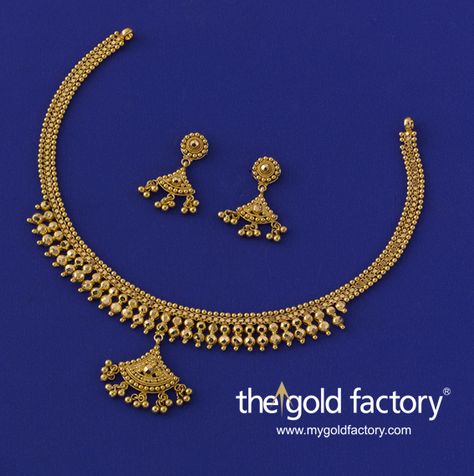 22k Gold Necklace Indian Jewelry, Lightweight Gold Necklace Indian, 10 Gram Gold Necklace Design, Indian Gold Necklace Designs, Small Gold Necklace, Simple Necklace Designs, 22k Gold Necklace, Neck Pieces Jewelry, Gold Jewelry Outfits