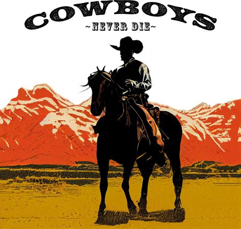 A cowboy western graphic inspired by life out west. -- Choose from our vast selection of Crewneck and V-Neck T-Shirts to match with your favorite design to make the perfect graphic T-Shirt. Pick your favorite: Classic, Boxy, Tri-Blend, V-Neck, or Premium. Customize your color! For men and women. Western T Shirts, Cowboy Graphic, Tshirts Ideas, Country Things, Cricket Ideas, Cowboy Aesthetic, Cowboys And Indians, High Noon, Out West