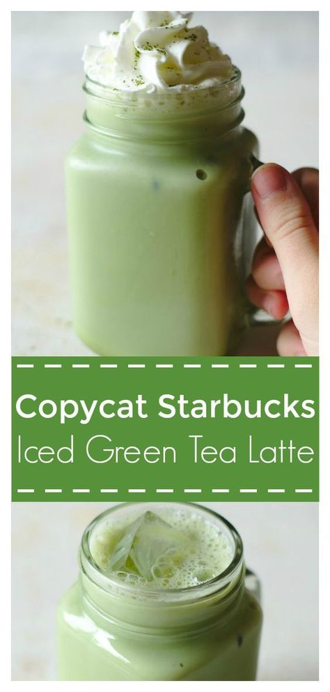 Starbucks Iced Green Tea, Matcha Drinks, Drink Matcha, Recipe Copycat, Matcha Green Tea Recipes, Tea Latte Recipe, Matcha Latte Recipe, Green Tea Recipes, Copycat Starbucks