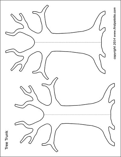 Fall Tree Cut Out Template, Free Fall Tree Template, Shape Tree Craft, Bare Tree Template, How To Make A Tree Out Of Cardboard, Bare Tree Printable Free, Free Tree Template Printable, Printable Tree Template Free, Family Tree For Kids Projects