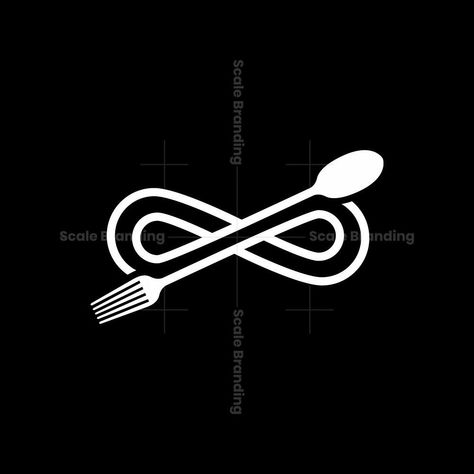 Infinity Cutlery Logo brandimage #logohistory📖. Food Cafe Logo, Restaurant Logo Design Ideas Simple, Food And Beverage Logo, Restaurant Cutlery, Start A Restaurant, Eat Logo, Logo Design Graphics, Logo Design Coffee, Labels Printables