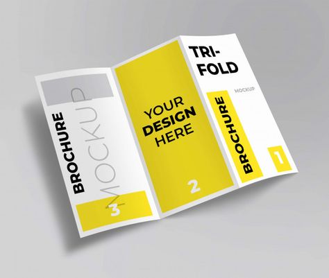 Trifold brochure mockup Premium Psd | Premium Psd #Freepik #psd #brochure #mockup #leaflet #company Branding Mockups Free, Brochure Mockup Free, Perspective View, Corporate Brochure Design, Mockups Free, Brochure Mockup, Fold Brochure, Trifold Brochure Template, Brochures Mockups