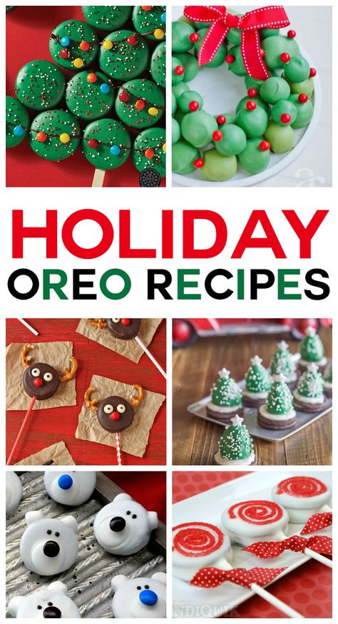 25 Incredible Holiday Oreo Recipes Oreo Cake Pops, Xmas Treats, Oreo Recipes, Dessert Party, Christmas Candy Recipes, Oreo Pops, Recipes For Kids, Xmas Cookies, Christmas Snacks