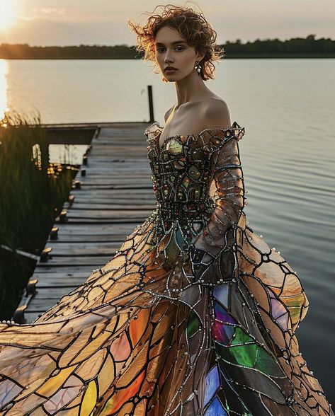 Runway Fashion Couture, Theme Dress, Fantasy Dresses, Fantasy Gowns, Fairytale Dress, Fantasy Dress, Fantasy Fashion, Gorgeous Gowns, Fancy Dresses