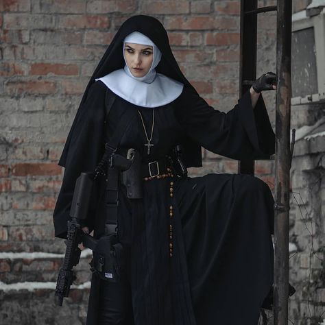 Nun Outfit, Nun Costume, Pose Reference Photo, Pose Reference, Arsenal, Nun Dress, Character Inspiration, Character Design, Wall