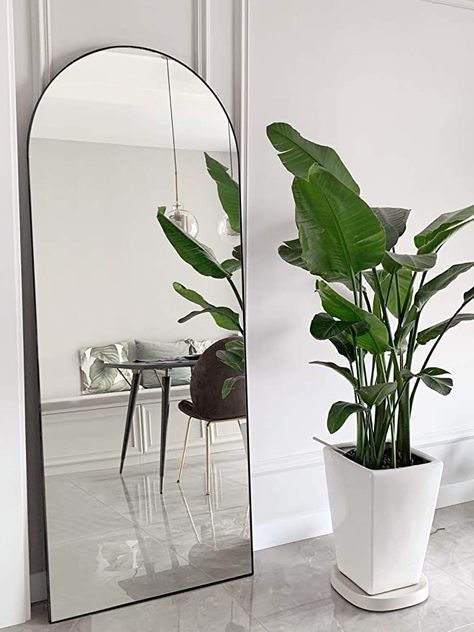 Mirror Esthetics, Bungalow Palm, Oakland Apartment, Arched Floor Mirror, Mirror Bedroom, Full Length Floor Mirror, Luxury Mirrors, French Mirror, Arched Mirror