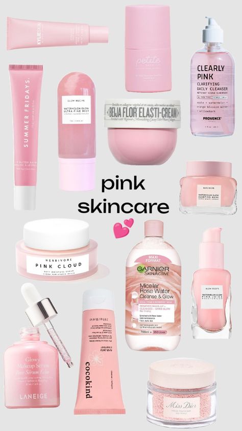 #skincare #pink Pink Skin Care, Sleepover Tips, Pink Skincare, Baddie Tips, Pink Skin, Pure Beauty, Combination Skin, Skincare Products, Pink Girl