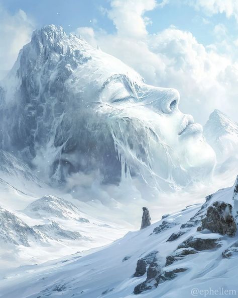 Of snow, blizzards and sleeping gods - a journey through the lands far in the North. 🌱 Created with Midjourney (AI). 🏰 Visit my… | Instagram Snow Planet, Fantasy Snow, League Of Legends Yasuo, Snow Magic, Fantasy Winter, Snow Castle, Magic Snow, Scenery Art, Buried Treasure