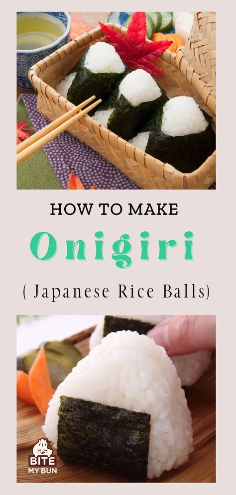 Essen, Rice Balls Recipe Japanese Vegan, Homemade Rice Balls, Rise Ball Japanese Food, Omusubi Rice Ball, Filled Rice Balls, Rice Mold Ideas, How To Make Japanese Rice Balls, Nori Rice Balls