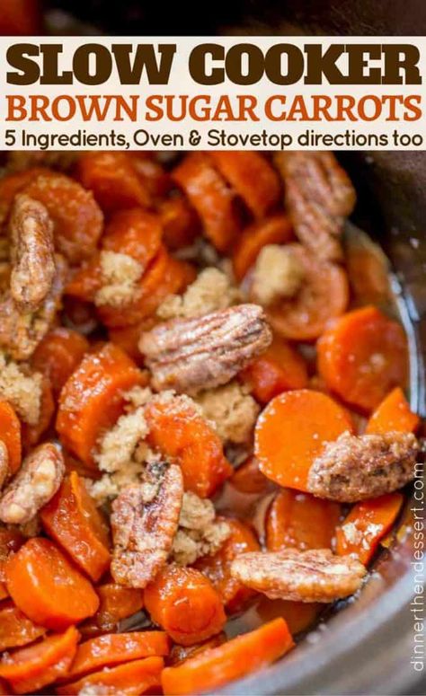 Crockpot Carrots, Crockpot Sides, Carrots Slow Cooker, Easter Bakes, Crockpot Veggies, Brown Sugar Carrots, Sugar Carrots, Best Thanksgiving Side Dishes, Thanksgiving Recipes Side Dishes