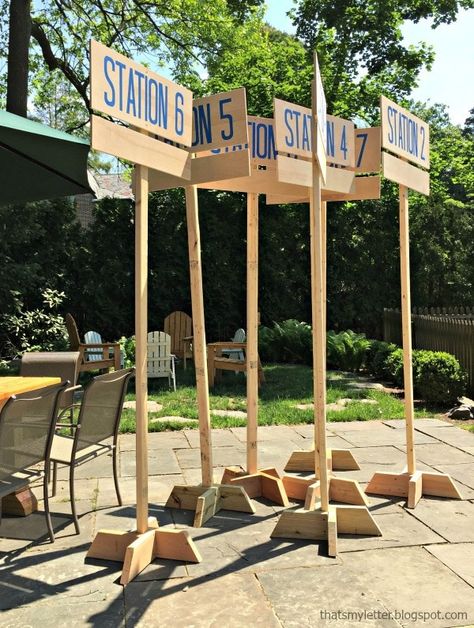 Diy Sign Stand, Festival Signage, Feild Day, Desk With Shelving, Chalk Board Signs, Field Day Activities, Mardi Gras Activities, Field Day Games, Diy Lemonade Stand