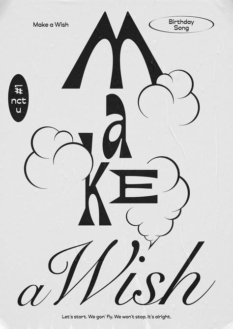 Wish Song, Typographic Poster, Poster Series, Kpop Posters, Room Posters, New Wall, Artist Names, Make A Wish, Graphic Design Posters