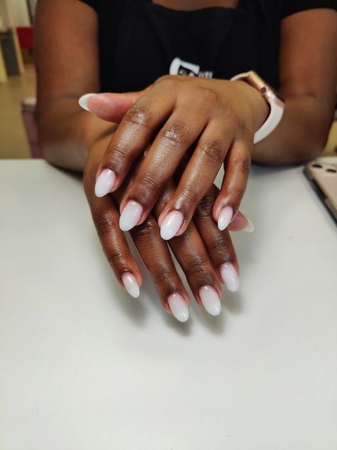 Spring Nails for Dark Skin 2024 15 Ideas: Embracing Color and Design 2023 Nail Trends Black Women, Bias Nail Designs, Spring Mani And Pedi Ideas, Milky White Nails Black Women, Bias Nails, Wedding Nails For Black Bride, White Nails Biab, White Nails On Dark Skin, Short White Almond Nails