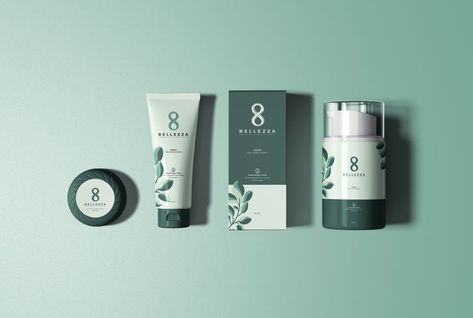 Minimalist cosmetics packaging design Green Brand Identity, Body Lotion Packaging, Cosmetic Labels Design, Graphic Design Cv, Labels Design, Green Cosmetics, Packaging Label Design, Professional Packaging, Creative Design Agency