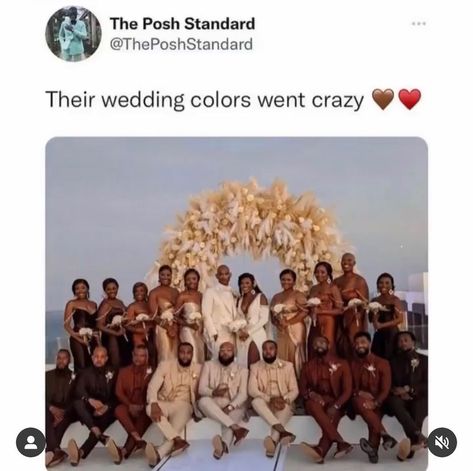 Fall Wedding Aesthetic Bridesmaid Dress, Nba Wedding, Black People Weddings, Brown Wedding Themes, Nfl Wedding, Earth Tone Wedding, Dream Wedding Decorations, Brown Wedding, Dream Wedding Ideas Dresses