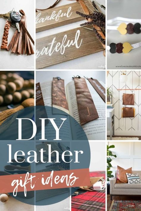 Explore a collection of stunning leather gift ideas that you can easily make at home. From personalized keychains to stylish wallets and chic bracelets, these projects will delight your loved ones and show off your crafting skills. Get inspired and start crafting today! Leather Diy Gifts For Men, Leather Diy Gifts, Leather Craft Keychain, Small Leather Gifts Diy, Homemade Leather Gifts, Handmade Leather Gifts, Things To Make Out Of Leather, Leather Coasters Diy, Leather Stamping Ideas