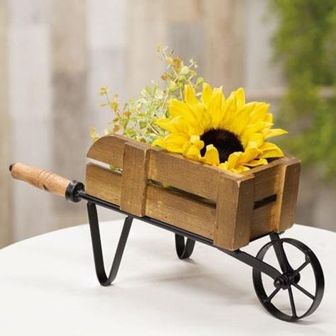 Wheelbarrow decor