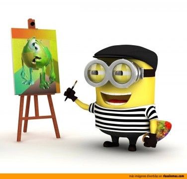 Picasso Minion Minion Painting, Minion Humour, Despicable Me 2 Minions, Minions Images, Minion Mayhem, Despicable Minions, Minion Pictures, Minions Love, Evil Minions