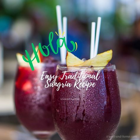 Authentic Spanish Sangria Recipe Sip on Spanish Tradition in Every Glass! Sangria's story goes way back! Picture this: we're in Spain, where the sun's shining bright, and folks want something refreshing. Way back when, people used to mix water with wine because, you know, wine can be pretty strong on its own. But, that wasn't super exciting.So, #AuthenticSangriaRecipe #ClassicSangria #FruityBeverage #HomemadeCocktail #RefreshingDrink #SpanishDrink #TraditionalRecipe Spanish Sangria Recipes Spain, Spanish Sangria Recipes, Spanish Sangria, Homemade Cocktails, Sangria Recipe, Sangria Recipes, Oranges And Lemons, World Recipes, Picture This