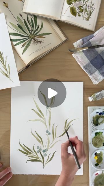 Ventura Design, Paintings Tutorials, Fern Pattern, Watercolor Video, Watercolor Tips, Chinese Brush Painting, Watercolor Lessons, Diy Watercolor Painting, Watercolor Paintings Tutorials