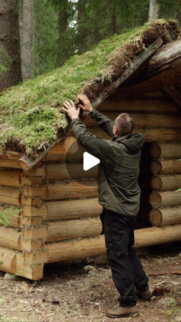 Asbjorn Olsen-Berg on Instagram: "Built a Bushcraft Log Cabin in the wild forest from fallen trees - No power tools
Part 4
.
#bushcraft #logcabin #survival #asbjornbushcraft #tinyhouse #offgrid #outdoors #bushcraftshelter #camping #wunderlust" Bushcraft Cabin, Bushcraft Shelter, Old Cabins, Wild Forest, Living Off The Land, In The Wild, Autumn Trees, Part 4, Bushcraft