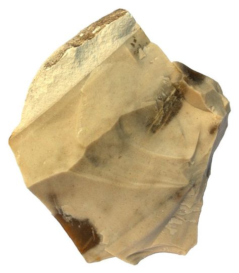 A contact between chalk and chert. Chert exhibits characteristic conchoidal fracture Mineral Identification, Rock And Minerals, Rock Chalk, Sedimentary Rocks, Rock Minerals, Rocks And Gems, Rock Hounding, Red Agate, Minerals Crystals