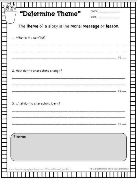 Grab a Free Theme Resource, and check out our review of Reading Strategies: Theme ~ A Serravallo Book Review - Peas in a Pod Lessons Theme Anchor Chart, Theme Anchor Charts, Teaching Theme, Ela Worksheets, Teaching Themes, Reading Themes, Third Grade Reading, 5th Grade Reading, 4th Grade Reading