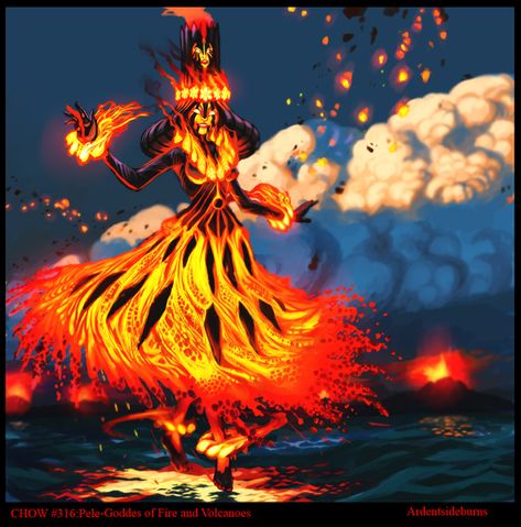 Pele Goddess, Yoruba Deities, Hawaiian Mythology, Hawaiian Goddess, Hawaiian Legends, Fire Goddess, World Mythology, 4 Element, Artistic Wallpaper