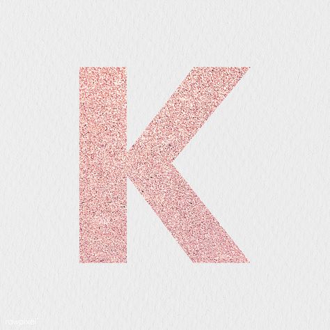 Glitter capital letter K sticker illustration | free image by rawpixel.com / NingZk V. K Background Letter, Letter A Aesthetic, Letter K Font, Gold Alphabet Letters, K Letter Images, Numbers Typography, Kiss Cam, K Letter, English Alphabet Letters