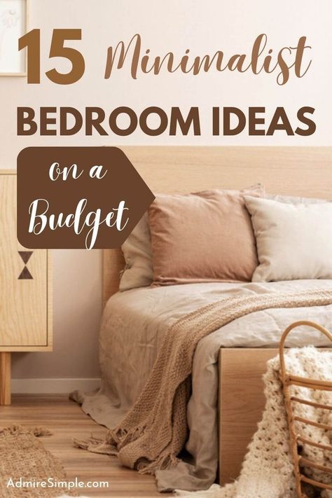 15 budget-friendly minimalist bedroom designs. Whether you are a minimalist, have a small bedroom, or are on a tight budget, check out these minimalist bedroom decor ideas that will help you create a cozy bedroom style that speaks to you. Bedroom Inspirations Minimalist Comfy, Peaceful Bedroom Ideas Minimalist, Woman Bedroom Ideas Minimalist, Simple Decorating Ideas For The Bedroom, Minimalist Bedroom On A Budget, Minimalist Master Room Design, Bedroom Ideas Minimalist Cozy Comfy, Simplest Bedroom Ideas, Cozy Bedroom Design Comfy