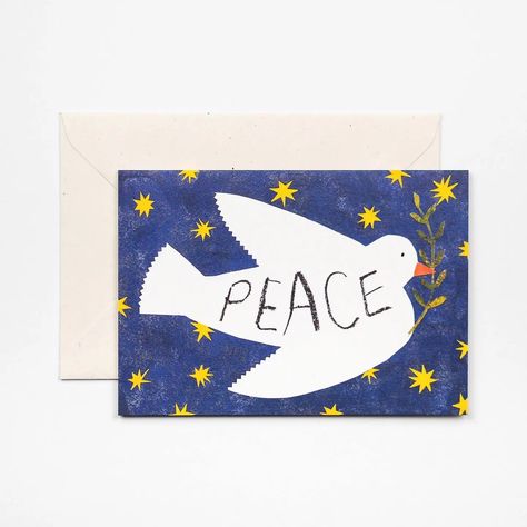 Merry Merry • Instagram Dove Christmas Card, Calm Christmas, Christmas Message, Peace Dove, Brown Envelope, Christmas Messages, Brown Envelopes, Paper Envelopes, Starry Sky